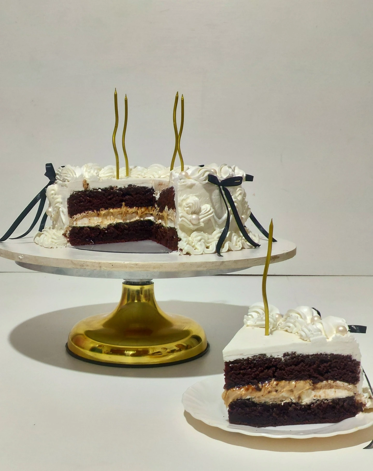 Classic White Wedding Cake - Front View